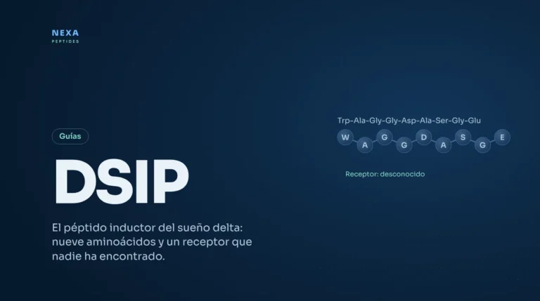 Portada de DSIP: secuencia de nueve aminoácidos del péptido inductor del sueño delta – Nexa Peptides