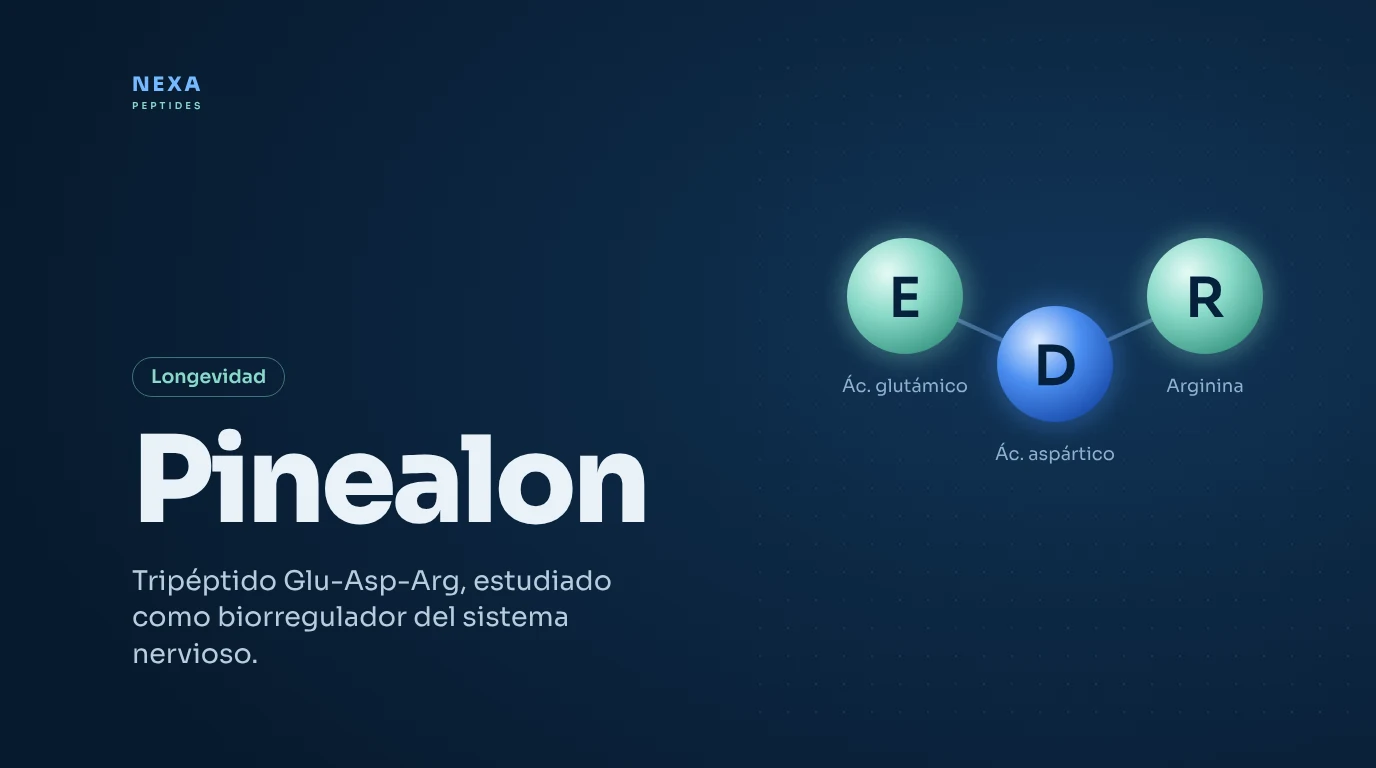 Portada de Pinealon: tripéptido de ácido glutámico, ácido aspártico y arginina – Nexa Peptides