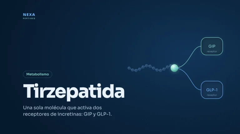 Portada de Tirzepatida: una molécula que activa los receptores GIP y GLP-1 – Nexa Peptides