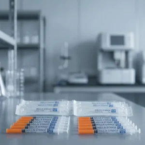 Jeringa graduada 0.5 mL (50 U): vial de péptido de investigación en México – Nexa Peptides